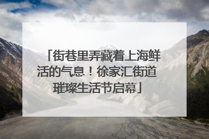 街巷里弄藏着上海鲜活的气息！徐家汇街道璀璨生活节启幕