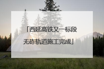 西延高铁又一标段无砟轨道施工完成