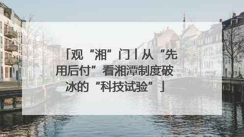 观“湘”门丨从“先用后付”看湘潭制度破冰的“科技试验”