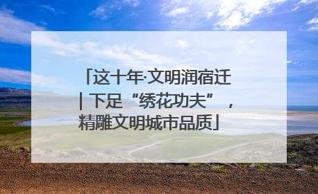 这十年·文明润宿迁｜下足“绣花功夫”，精雕文明城市品质