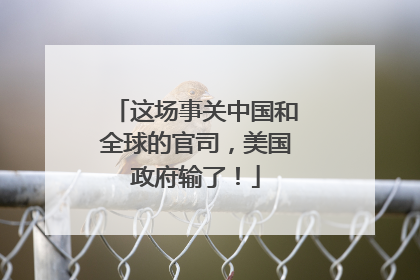 这场事关中国和全球的官司，美国政府输了！