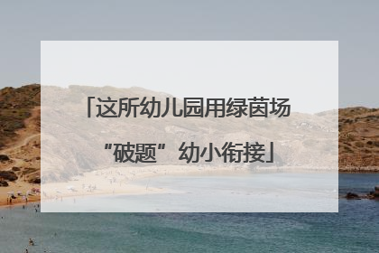 这所幼儿园用绿茵场“破题”幼小衔接