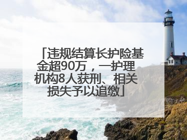 违规结算长护险基金超90万，一护理机构8人获刑、相关损失予以追缴