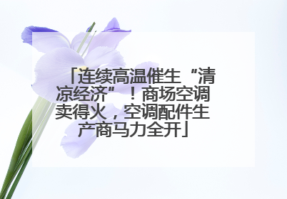 连续高温催生“清凉经济”！商场空调卖得火，空调配件生产商马力全开