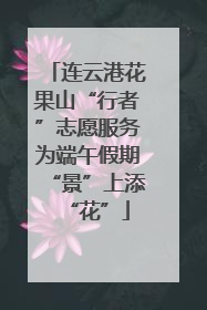 连云港花果山“行者”志愿服务为端午假期“景”上添“花”