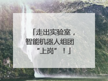 走出实验室，智能机器人组团“上岗”！