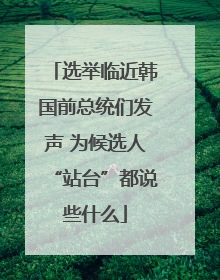选举临近韩国前总统们发声 为候选人“站台”都说些什么