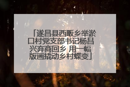 遂昌县西畈乡举淤口村党支部书记杨昌兴弃商回乡 用一幅版画撬动乡村蝶变