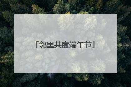 邻里共度端午节