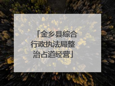 金乡县综合行政执法局整治占道经营