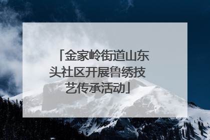 金家岭街道山东头社区开展鲁绣技艺传承活动