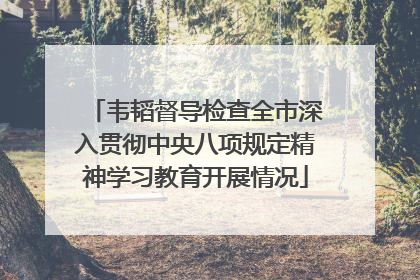 韦韬督导检查全市深入贯彻中央八项规定精神学习教育开展情况