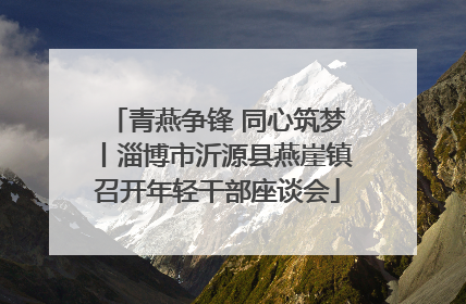 青燕争锋 同心筑梦丨淄博市沂源县燕崖镇召开年轻干部座谈会