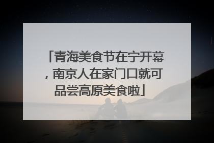 青海美食节在宁开幕，南京人在家门口就可品尝高原美食啦