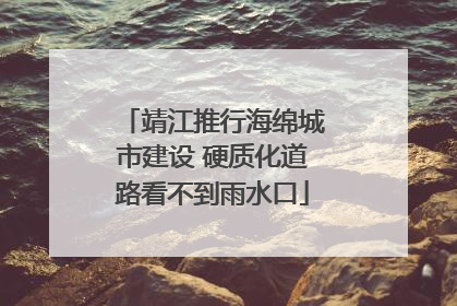 靖江推行海绵城市建设 硬质化道路看不到雨水口