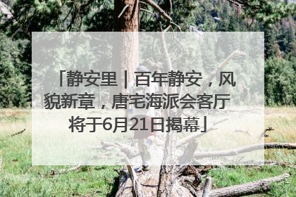 静安里｜百年静安，风貌新章，唐宅海派会客厅将于6月21日揭幕