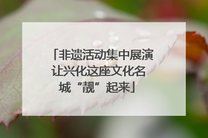 非遗活动集中展演 让兴化这座文化名城“靓”起来