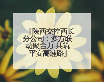 陕西交控西长分公司：多方联动聚合力 共筑平安高速路