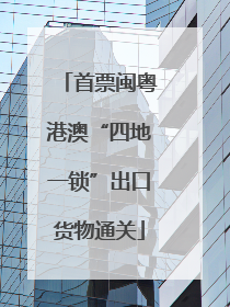 首票闽粤港澳“四地一锁”出口货物通关