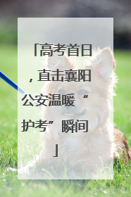 高考首日，直击襄阳公安温暖“护考”瞬间