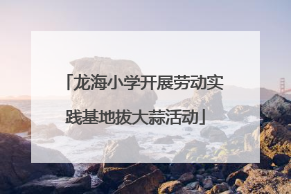 龙海小学开展劳动实践基地拔大蒜活动