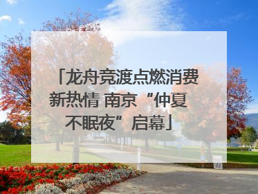 龙舟竞渡点燃消费新热情 南京“仲夏不眠夜”启幕