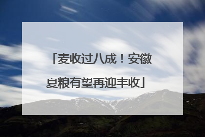 麦收过八成！安徽夏粮有望再迎丰收