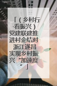 （乡村行·看振兴）党建联建推进村企结对 浙江遂昌实现乡村振兴“加速度”