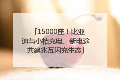15000座！比亚迪与小桔充电、新电途共建兆瓦闪充生态