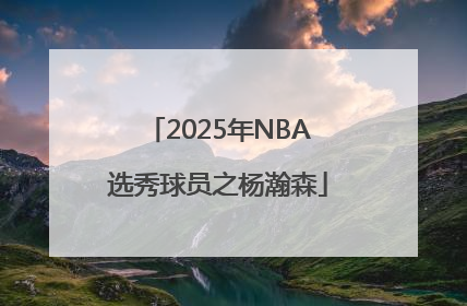 2025年NBA选秀球员之杨瀚森